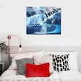 thumbnail image 5 of Autua Penguins Glacier Ocean Canvas Wall Art Decor for Bedroom Living Room Office, Fashion Kitchen Pictures, Home Wall Decor 16x12in, 5 of 6