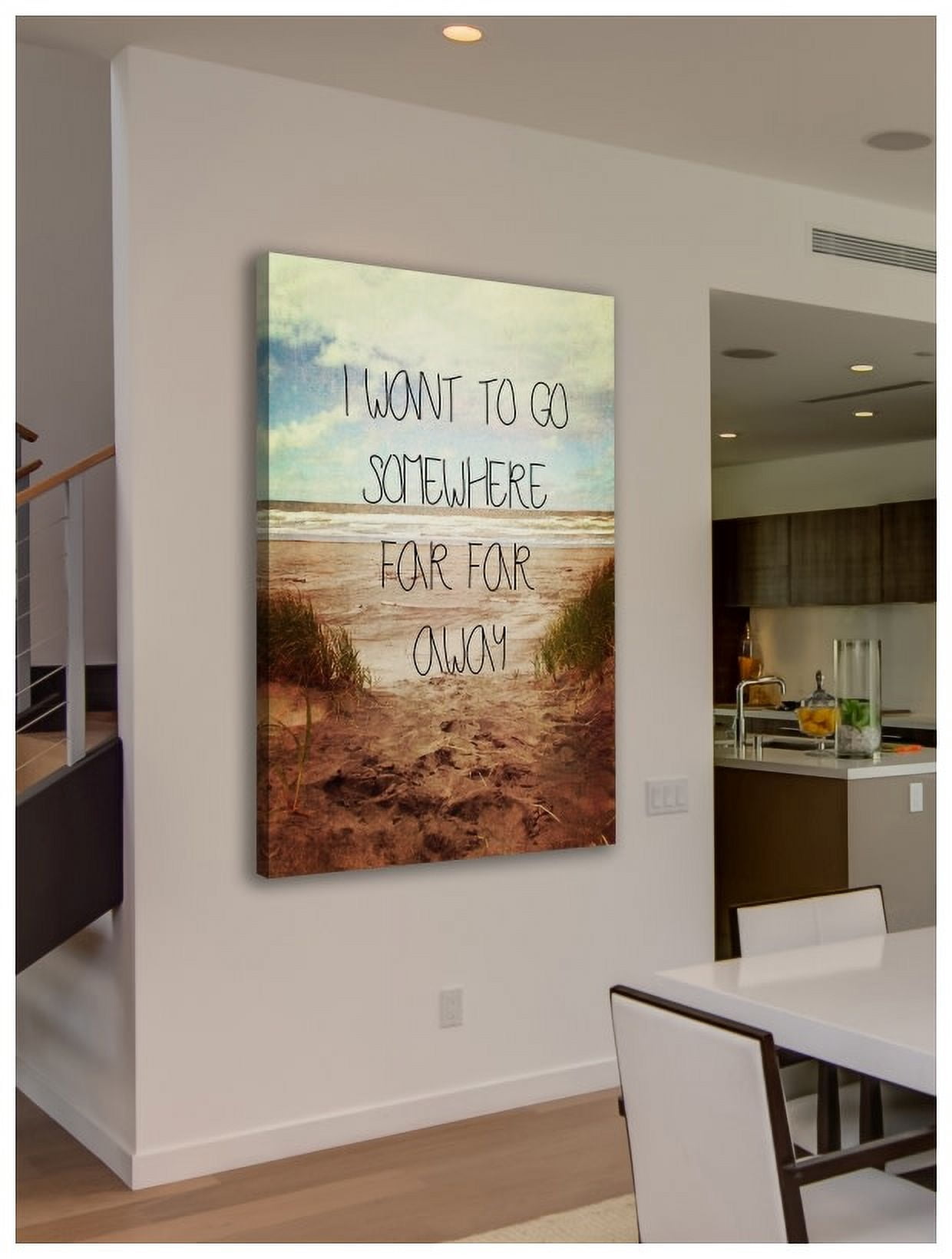 Marmont Hill "I Want to Go Somewhere Far Away" Sylvia Cook Painting Print on Canvas
