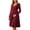 03# Wine, variant on Women's Maternity Midi Dress, V-Neck Long Sleeve Ribbed Knit A-Line Dress with High Waist, Stretchy Loose Pregnancy Dress for Work