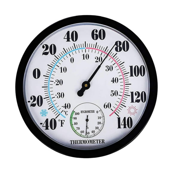 S SERENABLE Wall Hygrometer Analog Humidity and Temperature Meter Temperature Humidity Meter