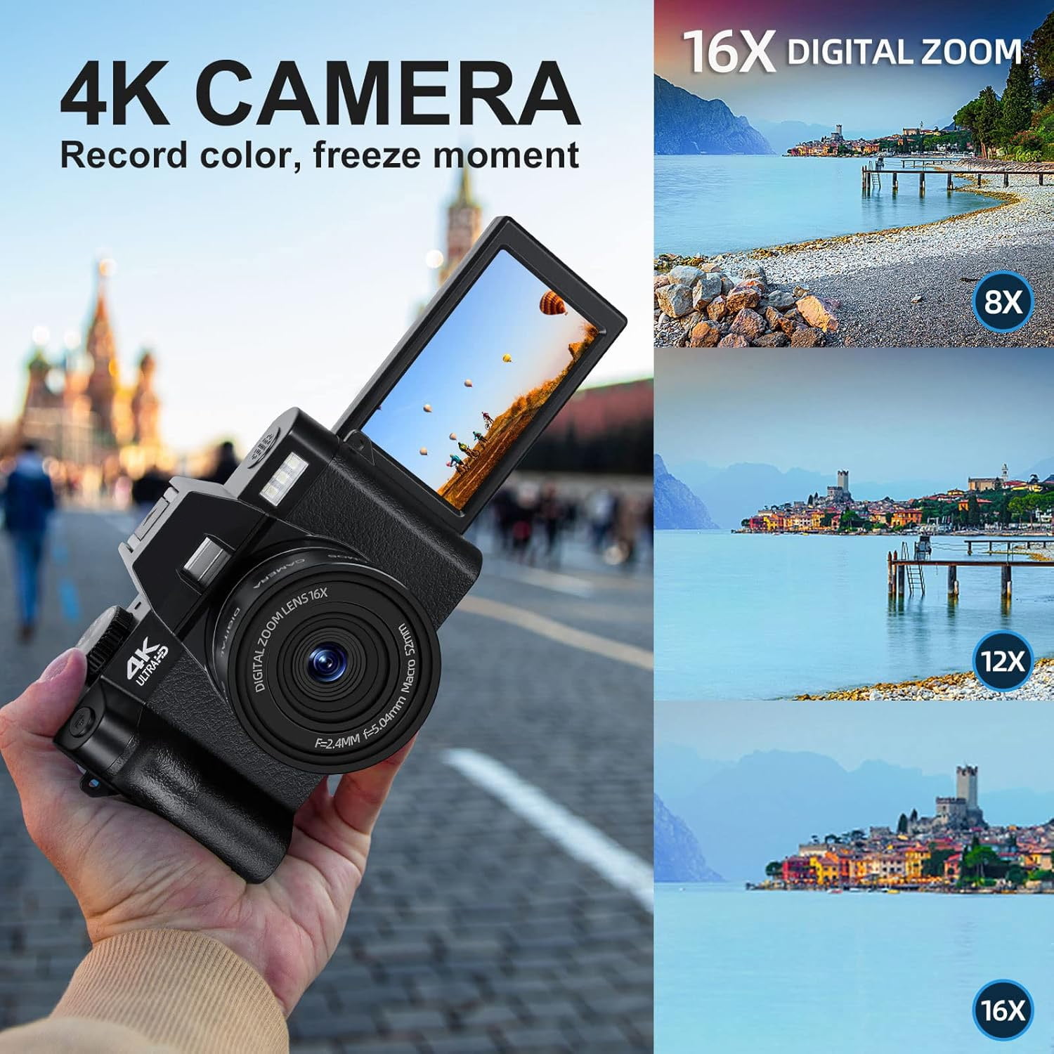 HHD 4K 48MP Digital Camera