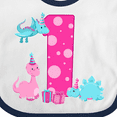 thumbnail image 4 of Inktastic Dinosaur Party-first Birthday Girls Baby Bib, 4 of 4