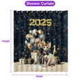 thumbnail image 5 of Happy New Year Sphynx Welcome 2025 Balloon Firework Party Shower Curtain Cat Lover Kitten Owner Gifts Idea Waterproof Bathroom Bathtub Curtain - 01014, 5 of 5