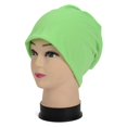 thumbnail image 1 of Bonnet en Coton Slouchy Hip-Hop Doux Léger Bonnet de Course Bonnet Nain Adulte Bonnet de Chimiothérapie pour Hommes Femmes Bonnet de Sommeil Hip-Hop Extensible Vert Fluorescent, 1 of 6