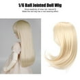 thumbnail image 4 of Doll , Lifelike High Temperature Silk Easy Styling 1/6 Milk Gold Exquisite Doll Replacement  With Bangs For DIY, 4 of 8