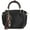 Black, variant on Mini Clova Women's Genuine Leather Satchel Purse with Adjustable Shoulder Strap and Golden Accents