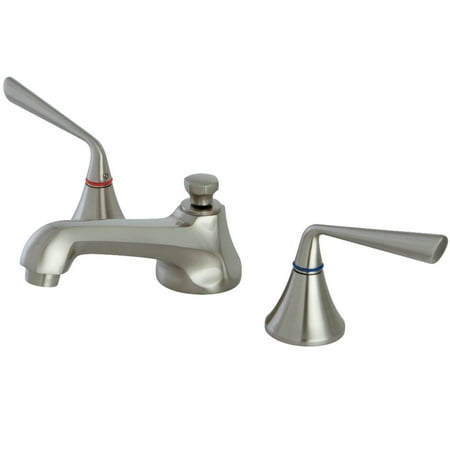 Kingston Brass KS4478ZL 8 in. Widespread Bathroom Faucet, Brushed Nickel