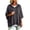 Gray-04, variant on Nugftut Plus Size Hooded Sweaters for Women Poncho 3/4 Batwing Sleeve Loose Knitted Hoodie Pullover Sweaters