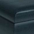thumbnail image 4 of Simpli Home Owen 36" Wd. Small Rectangular Storage Ottoman in Distressed Dark Blue, 4 of 7