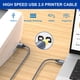 thumbnail image 2 of Cable de impresora USB TAISUSAN tipo A a B de 9 m de alta velocidad, gris, 2 of 7