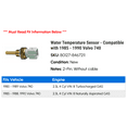 thumbnail image 2 of Water Temperature Sensor - Compatible with 1985 - 1990 Volvo 740 1986 1987 1988 1989, 2 of 2
