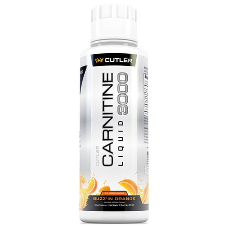 Cutler Nutrition Liquid L-Carnitine Fat Burner Supplement with Acetyl L-Carnitine & L-Carnitine Tartrate - Fat Burner Formula for Optimal Absorption, Energy & Muscle Support | Orange Flavor