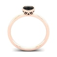 thumbnail image 6 of SuperJeweler 1/2 Carat Rose Cut Black Diamond Solitaire Engagement Ring In 14 Karat Rose Gold For Women, 6 of 6
