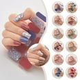 thumbnail image 3 of 14PCS/Set Semi Cured Gel Nail Art Stickers UV Lamp Cover Full Wraps USN C8M2, 3 of 9