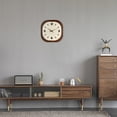 thumbnail image 6 of Vintage Square Wood Wall Clock Battery Operated 12 Inch Brown Farmhouse Wall Clocks for Living Room Kitchen Bedroom Decorative Wall Clock Silent Non-Ticking, 6 of 6