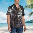 thumbnail image 3 of Fotbe Cat Astronaut In Space Camisa Hawaiana para Hombre Unisex – Camisa Casual de Verano con Botones de Manga Corta de Algodón y Lino,Large, 3 of 7