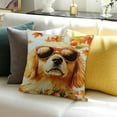 thumbnail image 3 of Creowell Dog With Sunglasses Throw Pillow Cover For Home Sofa Couch 24x24in, 3 of 5