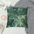 thumbnail image 2 of COMIO  Tropical Palm Leaves Throw Pillow Cover Green Tropical Palm &amp; Fern Leaves Farmhouse Cushion Case for Sofa Couch White, 2 of 5