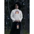 thumbnail image 2 of Halloween Rainbow W Pumpkin Hoodie Women -Image by Shutterstock, Female Large, 2 of 4