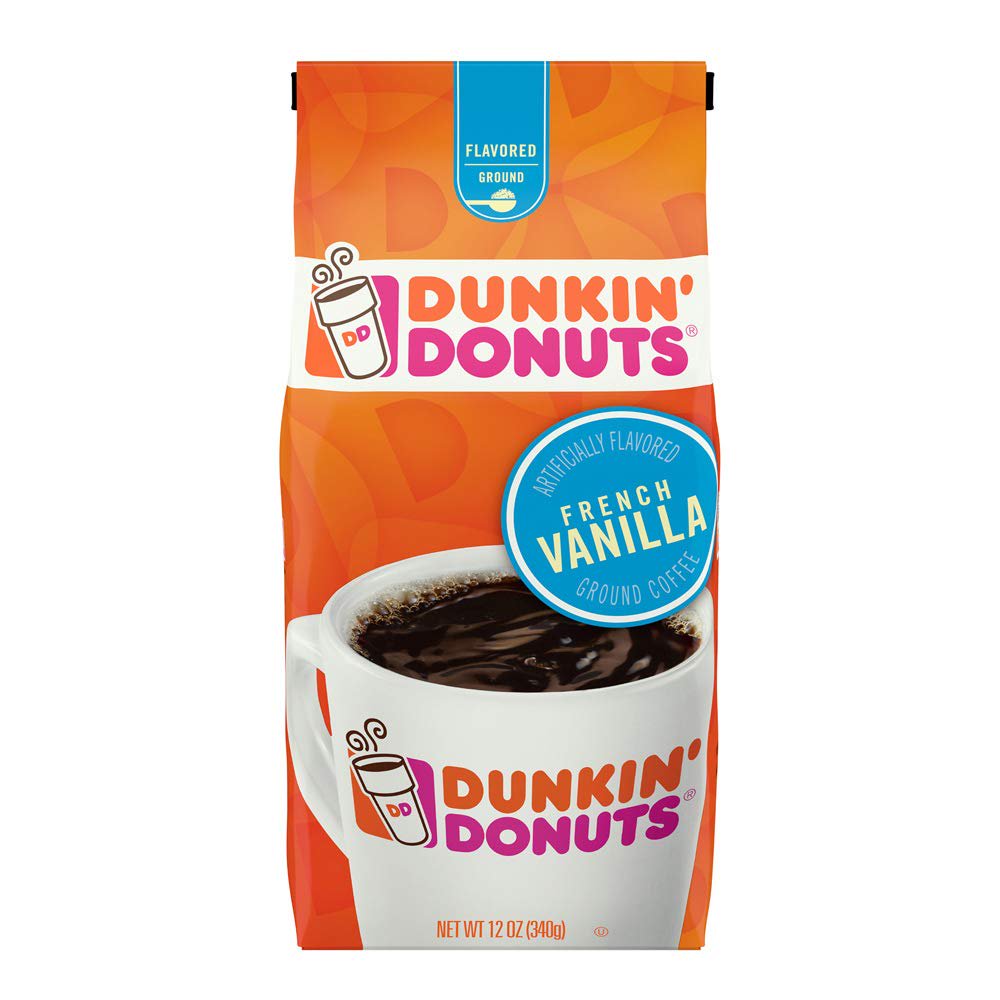 Dunkin Donuts French Vanilla Flavored Ground Coffee, 20