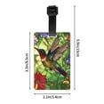 thumbnail image 4 of Luggage Tags for Suitcases, Stained Glass Hummingbird Art Leather Bag Luggage Tags ID Label Tags Privacy Protection Travel Bag Labels, 4 of 6