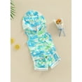 thumbnail image 3 of Baby Boys Shorts Set Tie-dye Print Hooded Vest with Elastic Waist Shorts Summer Outfit, 3 of 8