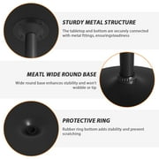 CL.HPAHKL 40 Inch Round Bistro Bar Table, Sturdy Cocktail Pub Table with Solid Top and Metal Base for Home and Kitchen Dining, Black
