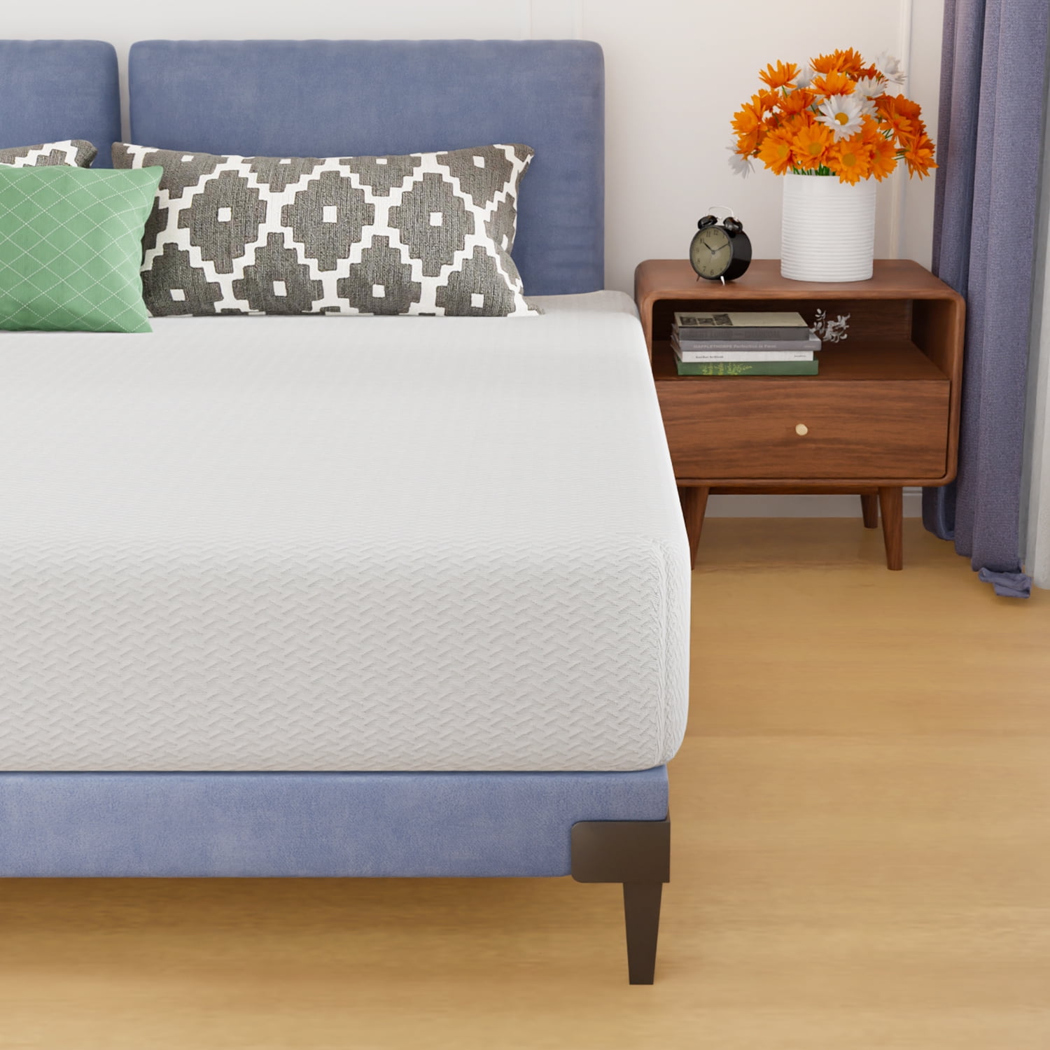 PayLessHere 10 Inch King Mattress Base Foam Mattress CertiPUR-US Certified,Removable Soft Cover,King mattresses for Bed Frame, Bunk Bed, Trundle, Daybed,White