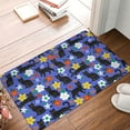 thumbnail image 6 of Bingfone Black Cats And Flowers Door Mat 16"x24" Front Entrance Non-Slip Low Profile Washable for Entryway, 6 of 7