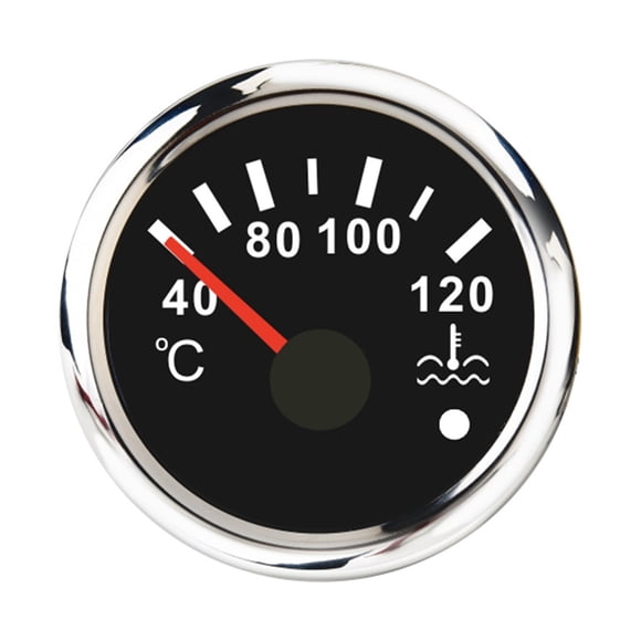 40-120 Water Temp Gauge With M16*1.5 Water Temperature Sensor Sender 52mm Water Temp Meter Indicator For Car Boat Motorcycle