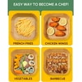 thumbnail image 4 of Katbite 6.3 Inch 130PCS Square Disposable Air Fryer Paper Liners, Unbleached Non-Stick & Oil-proof Parchment Paper, 4 of 6