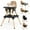 Café, variante sur Babyjoy Chaise Haute pour Bébé 6-en-1 Chaise Convertible en Bois pour Nourrisson avec Table de Blocs de Construction Gris