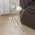 thumbnail image 2 of Coaster Round Glass Top End Table in Chrome, 2 of 2