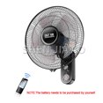thumbnail image 2 of Ventilador eléctrico montado en la pared para el hogar, dormitorio, ventilador colgante de 16 pulgadas para restaurante, cabezal móvil, ventilador silencioso con Control remoto, temporizador de 7,5 h, 2 of 4