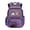 Black Cat Purple Paws, variant on Psesaysky Multi Pocket Travel Rucksack for Elementary School, 600D Polyester Lightweight School Bookbag, Flame Pattern