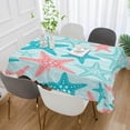 thumbnail image 4 of Coolnut Outdoor & Indoor Rectangle Tablecloth,Beautiful Colorful Starfish Dinner Table Cover for Patio, Picnic, Holiday Party 54x54In, 4 of 7