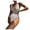 Khaki, variant on Utoimkio One Piece Bathing Suits for Women Women's One Piece Swimsuit V Neck Backless Swimsuit Striped One Piece Swimsuit Bikini