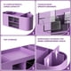 thumbnail image 4 of Organizador de Escritorio con Porta Plumas Marbrasse y 3 Cajones Morado, 4 of 7