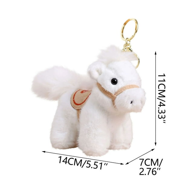 2026 Año Del Caballo Lucky Cloud Plush Lindo Llavero de Caballo de Guerra 10 cm Encanto de Peluche para Bolsas Regalo de Decoración de Año Nuevo Lunar