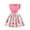 Pink1746, variant on MEZZALL Girls Summer Dress Floral Bow Knot Spliced Ribbed Sleeveless Ruffle Hem Dress With Belt For Toddler Kids Age 2 7 Casual Outdoor Photoshoot Breathable Baby Wear