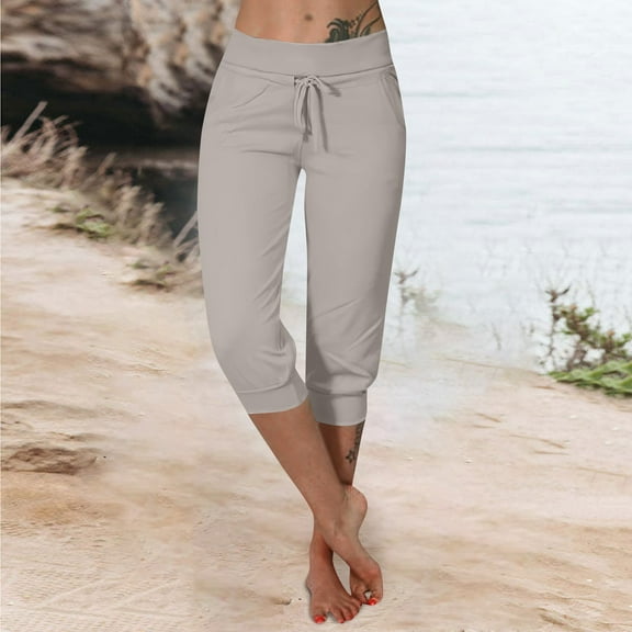 Pants For Women,Cropped Shorts For Women Summer New Casual Elastic Fashion Casual Pants