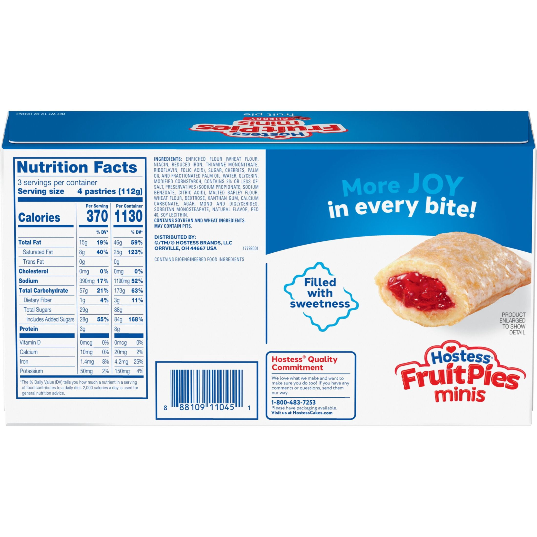 Hostess Fruit Pies with Cherry Flavored Filling, 12 oz Box (12 Count)
