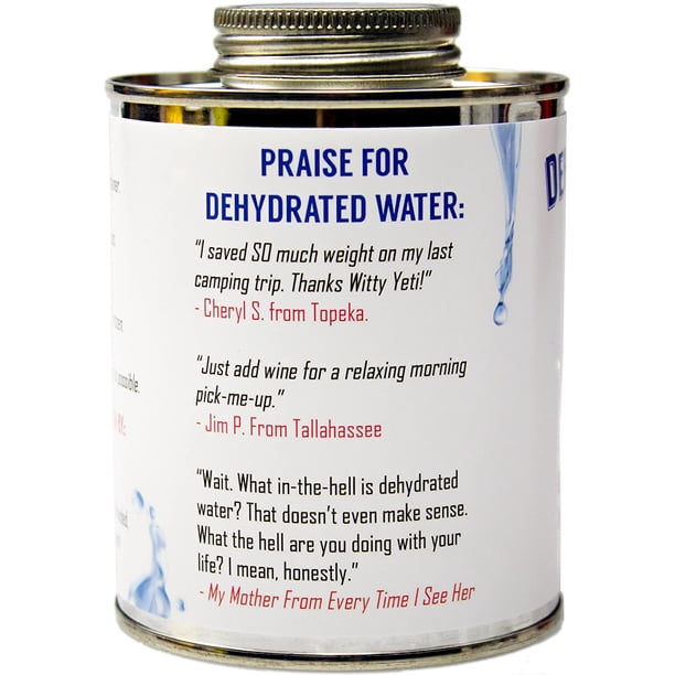 Witty Yeti White Label 16 oz Silver Dehydrated Water Can, 1 Pack -  Walmart.com