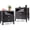 Black, variant on Amadwell Nightstand with Charging Station, Bedside End Table with 2 Drawers & Storage for Bedroom, Black