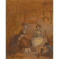 thumbnail image 2 of Robert Smirke 12x14 Black Ornate Wood Framed Double Matted Museum Art Print Titled: One from Illustrations to Shakespeare, 2 of 5
