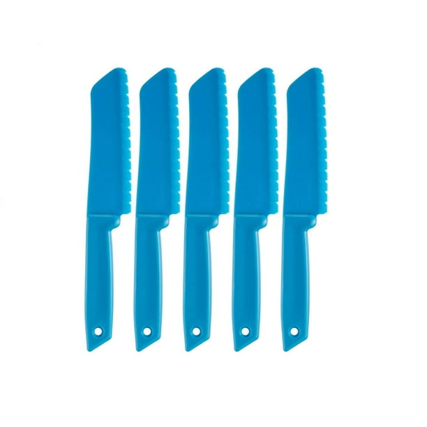 5 Pieces Kid Plastic Kitchen Knife Set, Children's Safe Cooking Chef