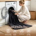 thumbnail image 7 of Throw Blanket, Throws for Sofa Couch, Lightweight  Blankets for Women Men Gifts, Cozy Throws for Office Travel Camping Decor,50x60", Black, 7 of 7