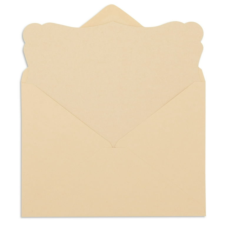 50 Pack Blank A7 Kraft Paper Cards and Envelopes, All Occasion 5x7 Note  Cards for Invitations, Open When Letters