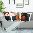 thumbnail image 2 of Abstract Boho Throw Pillow Covers 18x18 Set of 4 Mid Century Modern Aesthetic Navy Blue Burnt Orange Pillow Cushion Covers Geometric Minimalist Art Decor for Couch Bed Home Decor, 2 of 4