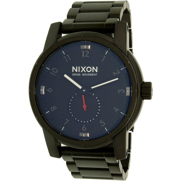 Nixon Men s Patriot A937001 Black Stainless Steel Swiss Quartz Watch